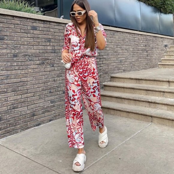 ZARA Patchwork PANTS - Picture 6 of 10